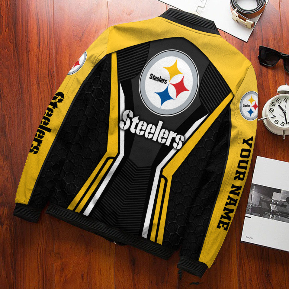 Pittsburgh Steelers Personalized Bomber Jacket BG610