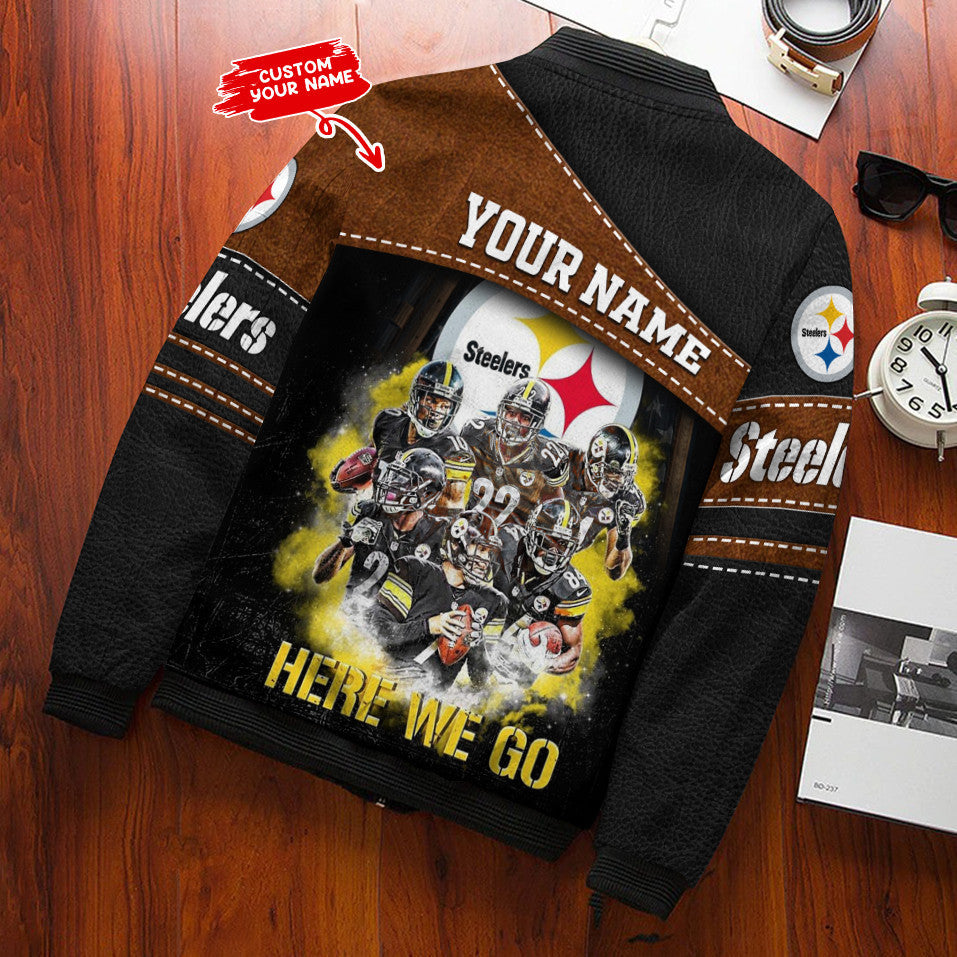 Pittsburgh Steelers Personalized Bomber Jacket BG612