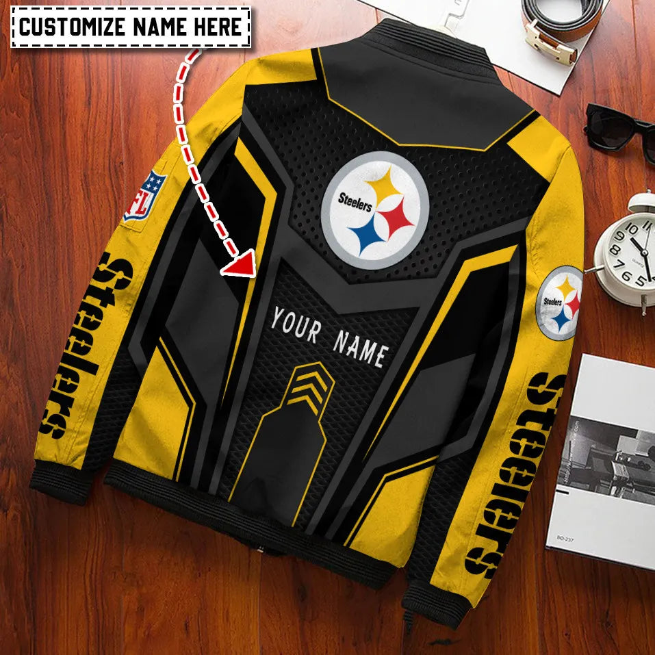 Pittsburgh Steelers Personalized Bomber Jacket BG62