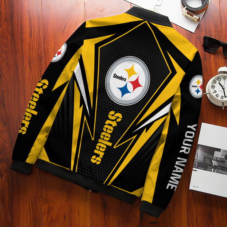 Pittsburgh Steelers Personalized Bomber Jacket BG638