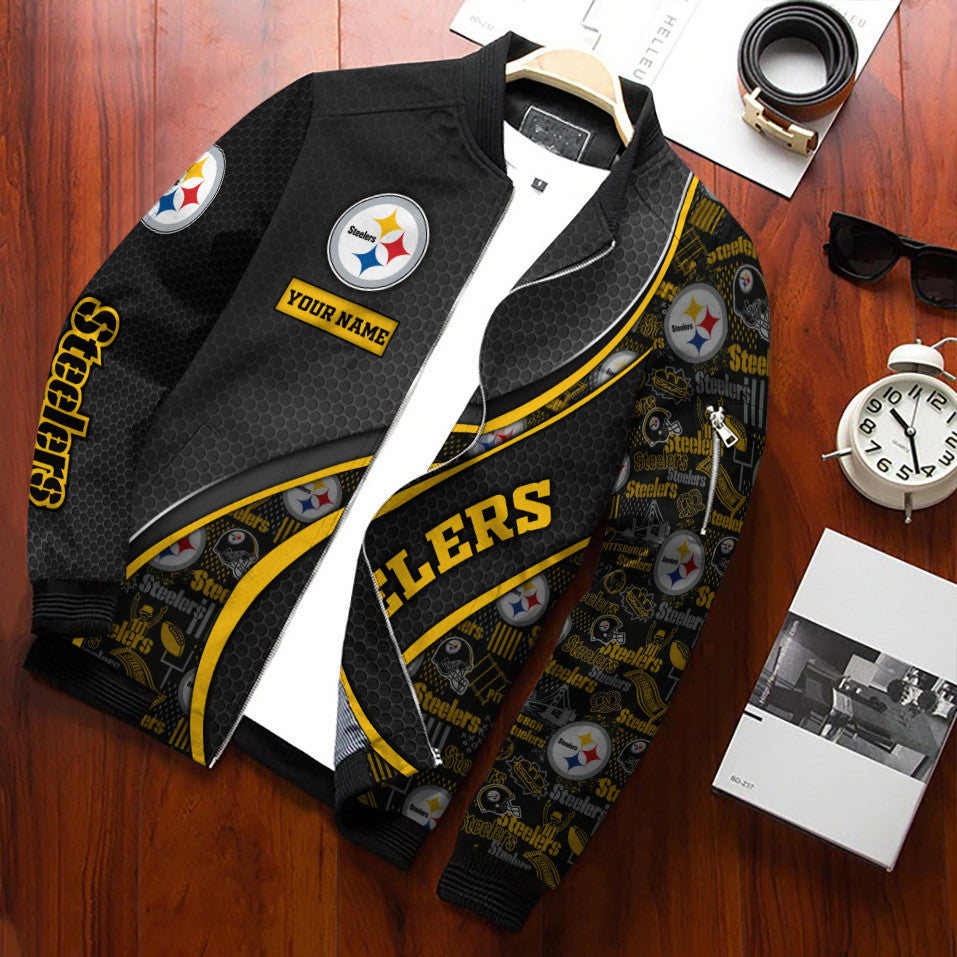 Pittsburgh Steelers Personalized Bomber Jacket BG660