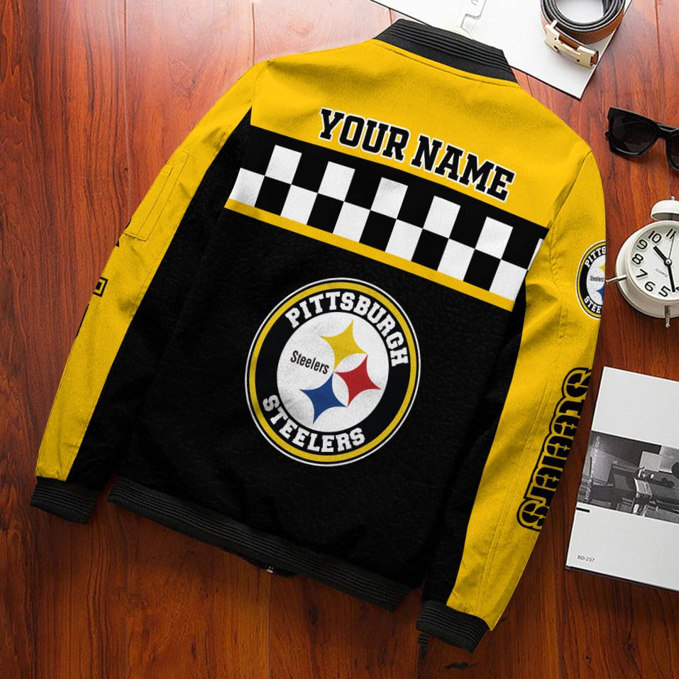 Pittsburgh Steelers Personalized Bomber Jacket BG679