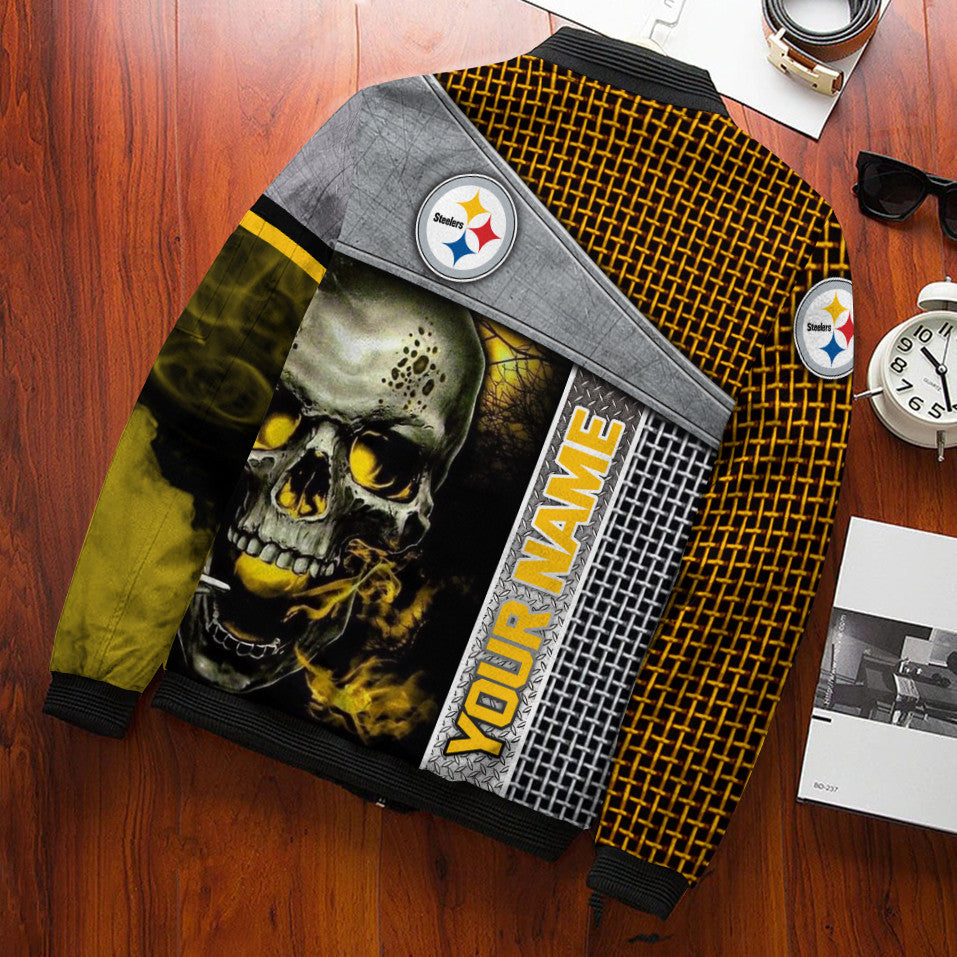 Pittsburgh Steelers Personalized Bomber Jacket BG685