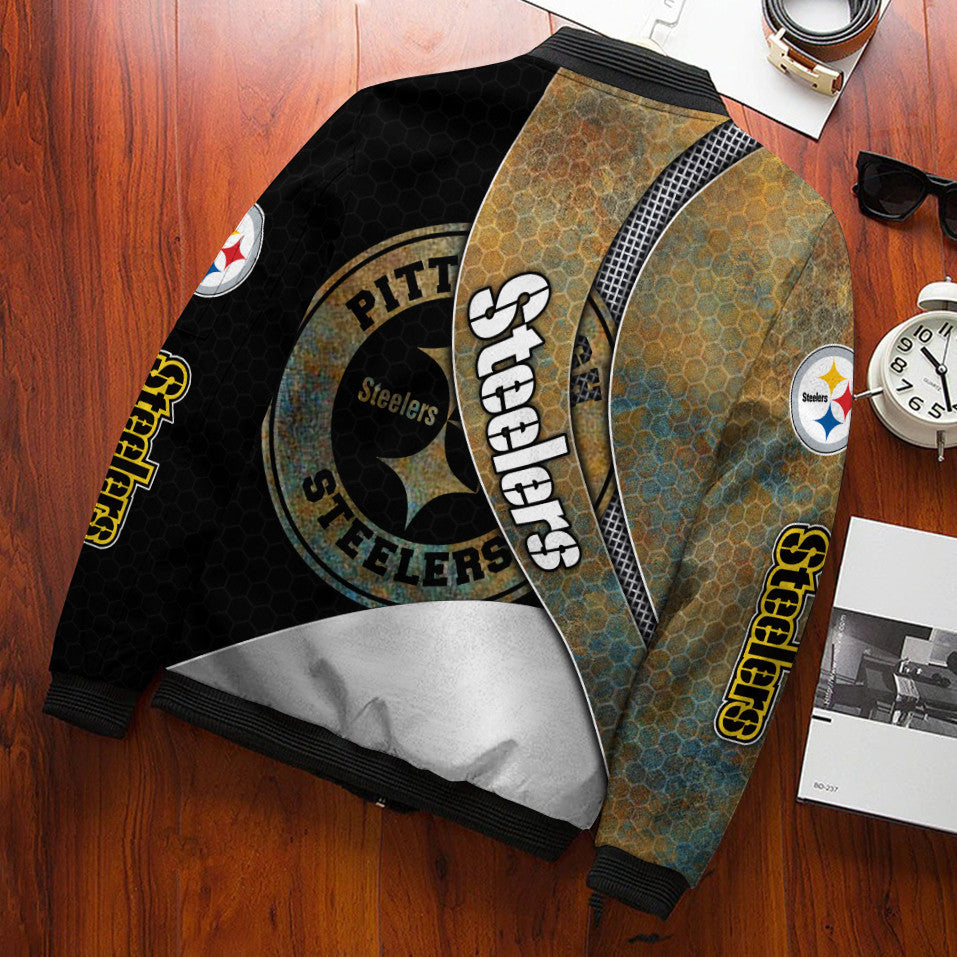 Pittsburgh Steelers Personalized Bomber Jacket BG711