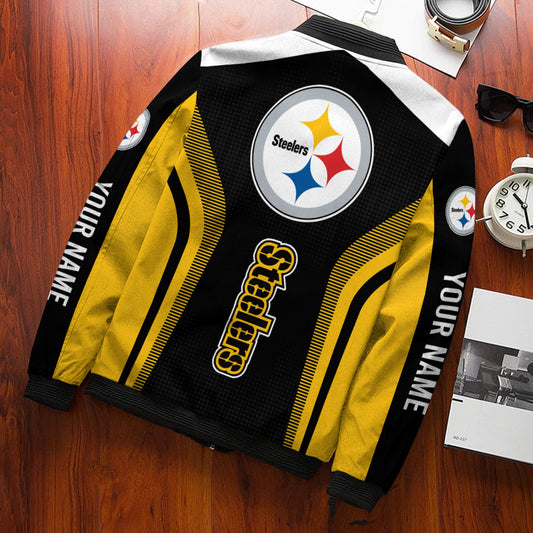 Pittsburgh Steelers Personalized Bomber Jacket BG748