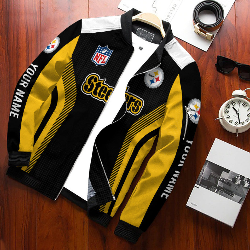 Pittsburgh Steelers Personalized Bomber Jacket BG748