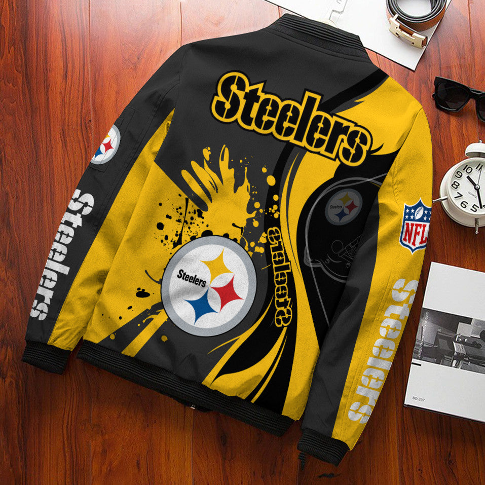 Pittsburgh Steelers Personalized Bomber Jacket BG808