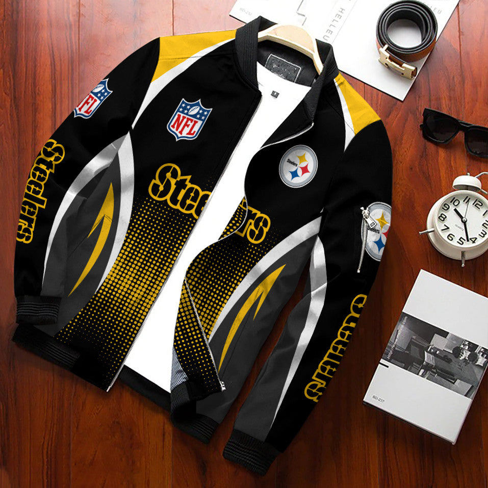 Pittsburgh Steelers Personalized Bomber Jacket BG812