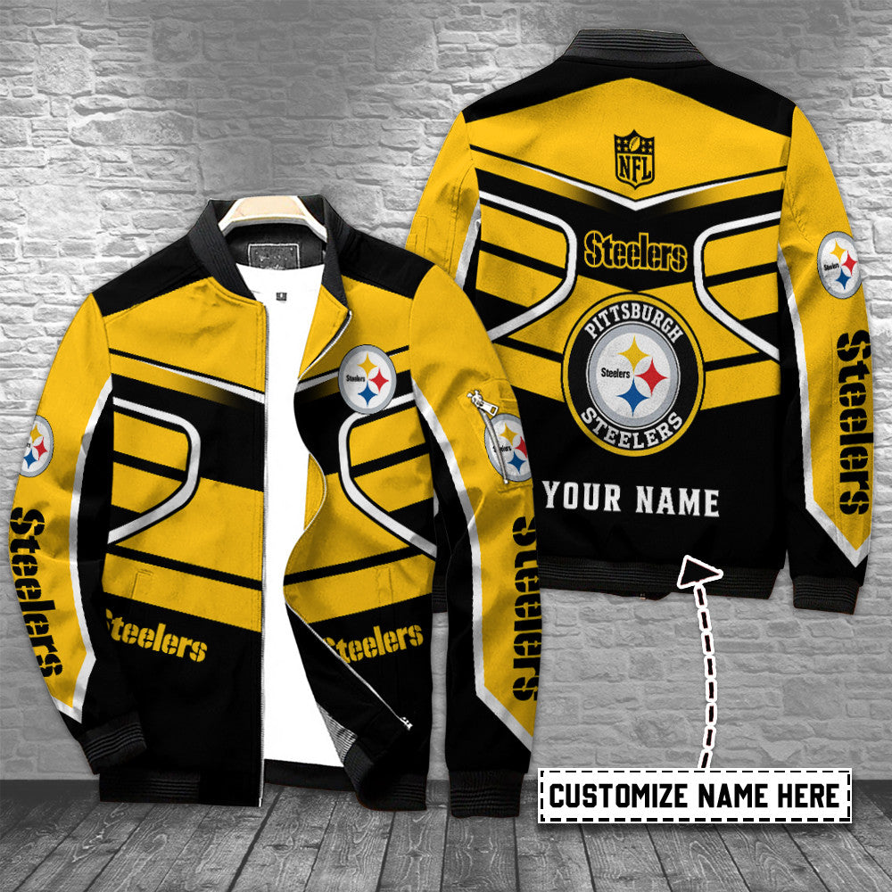 Pittsburgh Steelers Personalized Bomber Jacket BG835
