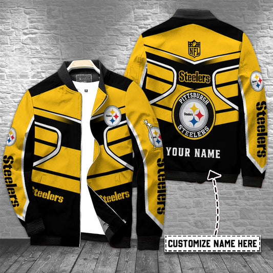 Pittsburgh Steelers Personalized Bomber Jacket BG835