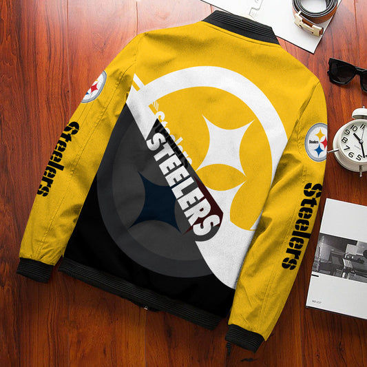Pittsburgh Steelers Personalized Bomber Jacket BG842