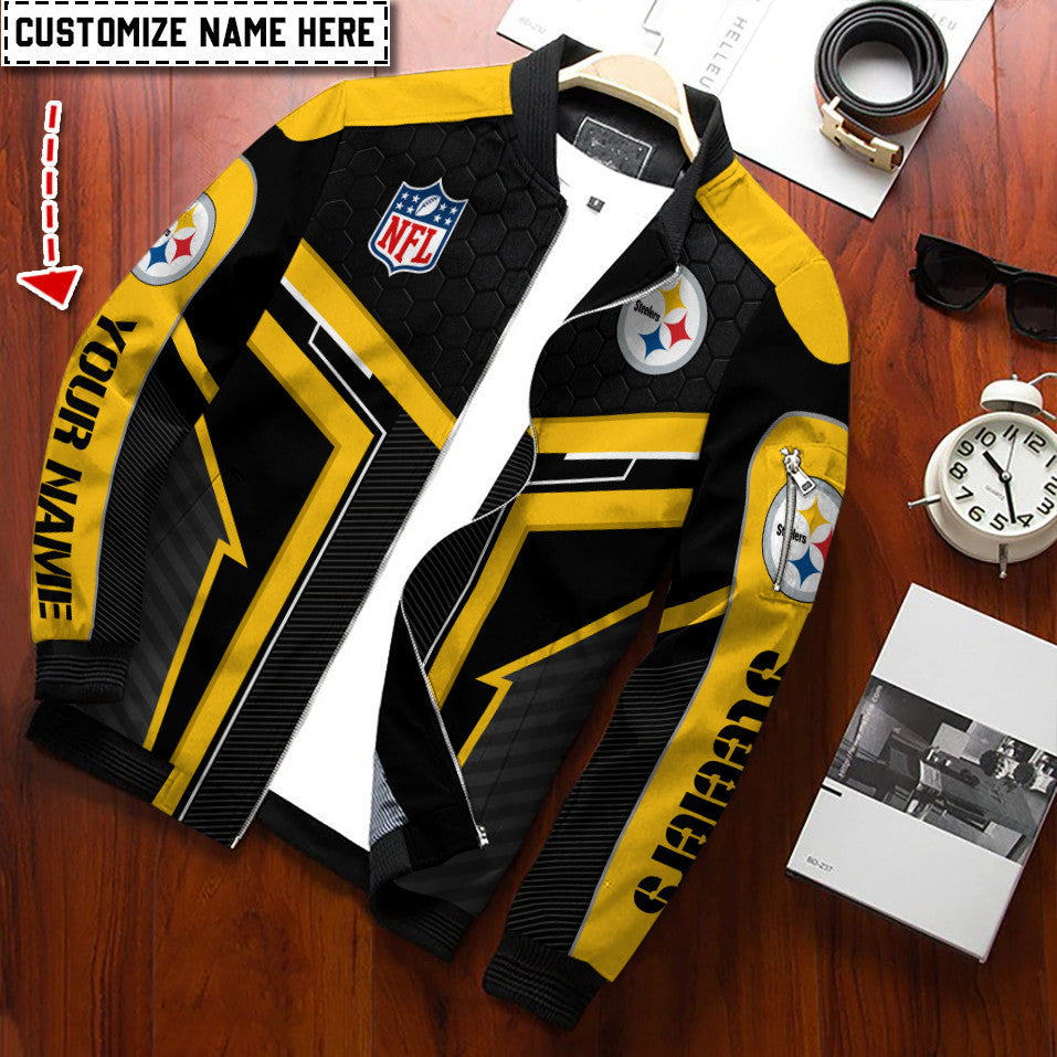 Pittsburgh Steelers Personalized Bomber Jacket BG92