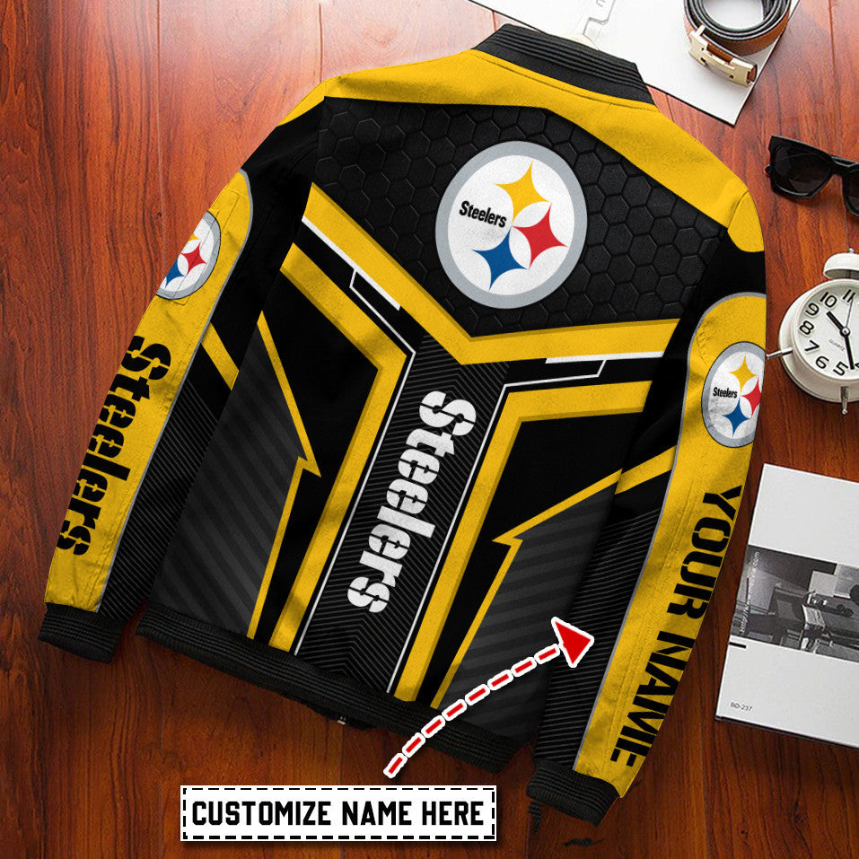 Pittsburgh Steelers Personalized Bomber Jacket BG92