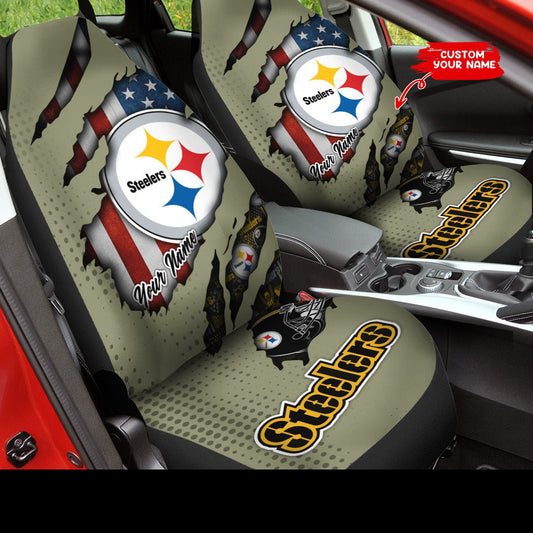 Pittsburgh Steelers Personalized Car Seat Covers BG228
