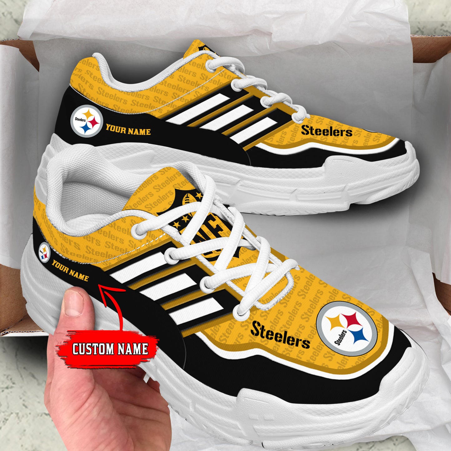 Pittsburgh Steelers Personalized Chunky Sneakers 18