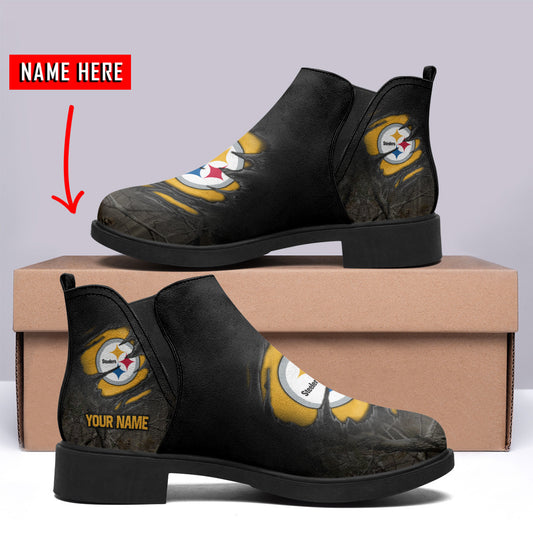 Pittsburgh Steelers Personalized Comfort & Fashion Short Boots BG106