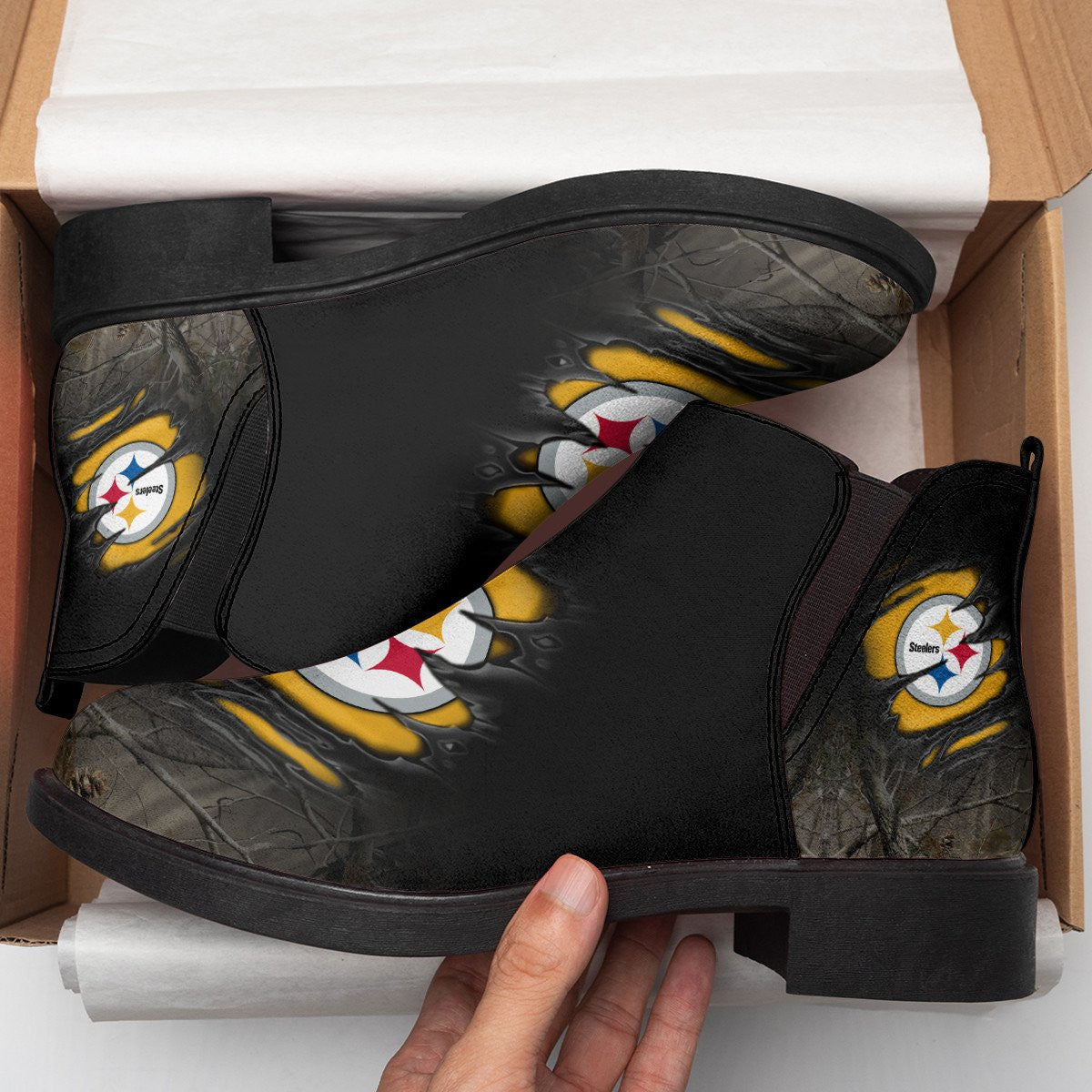 Pittsburgh Steelers Personalized Comfort & Fashion Short Boots BG106