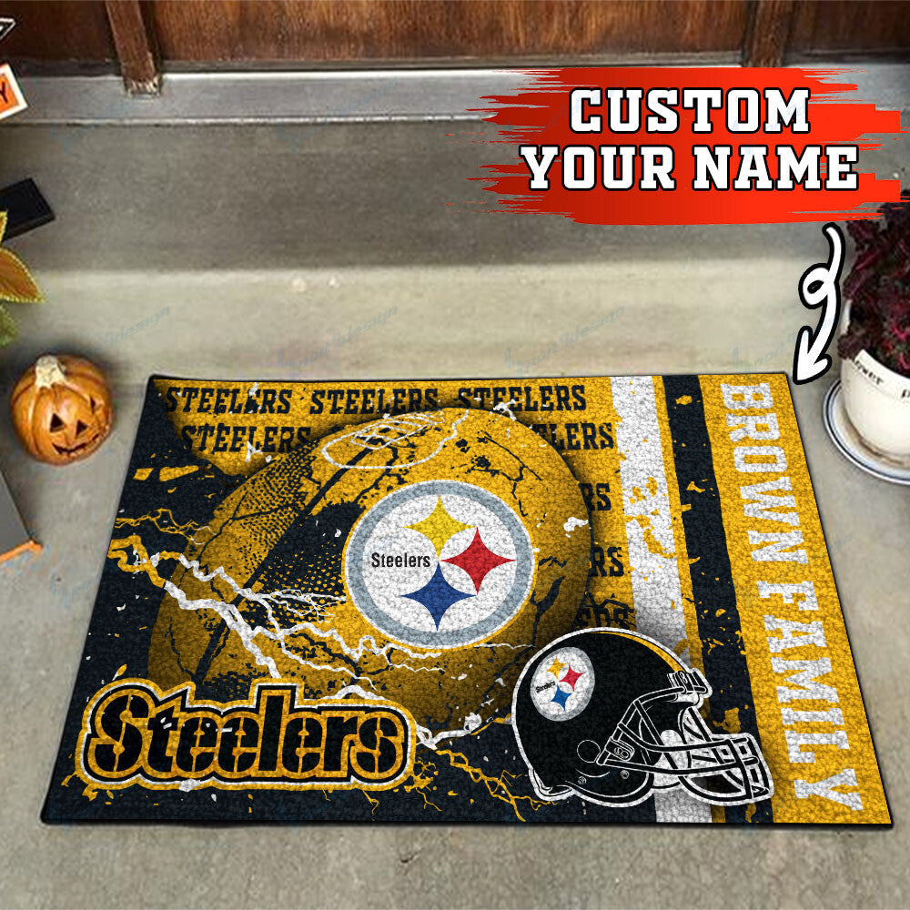 Pittsburgh Steelers Personalized Doormat BG26