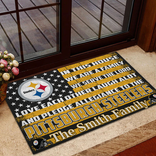Pittsburgh Steelers Personalized Doormat BG310