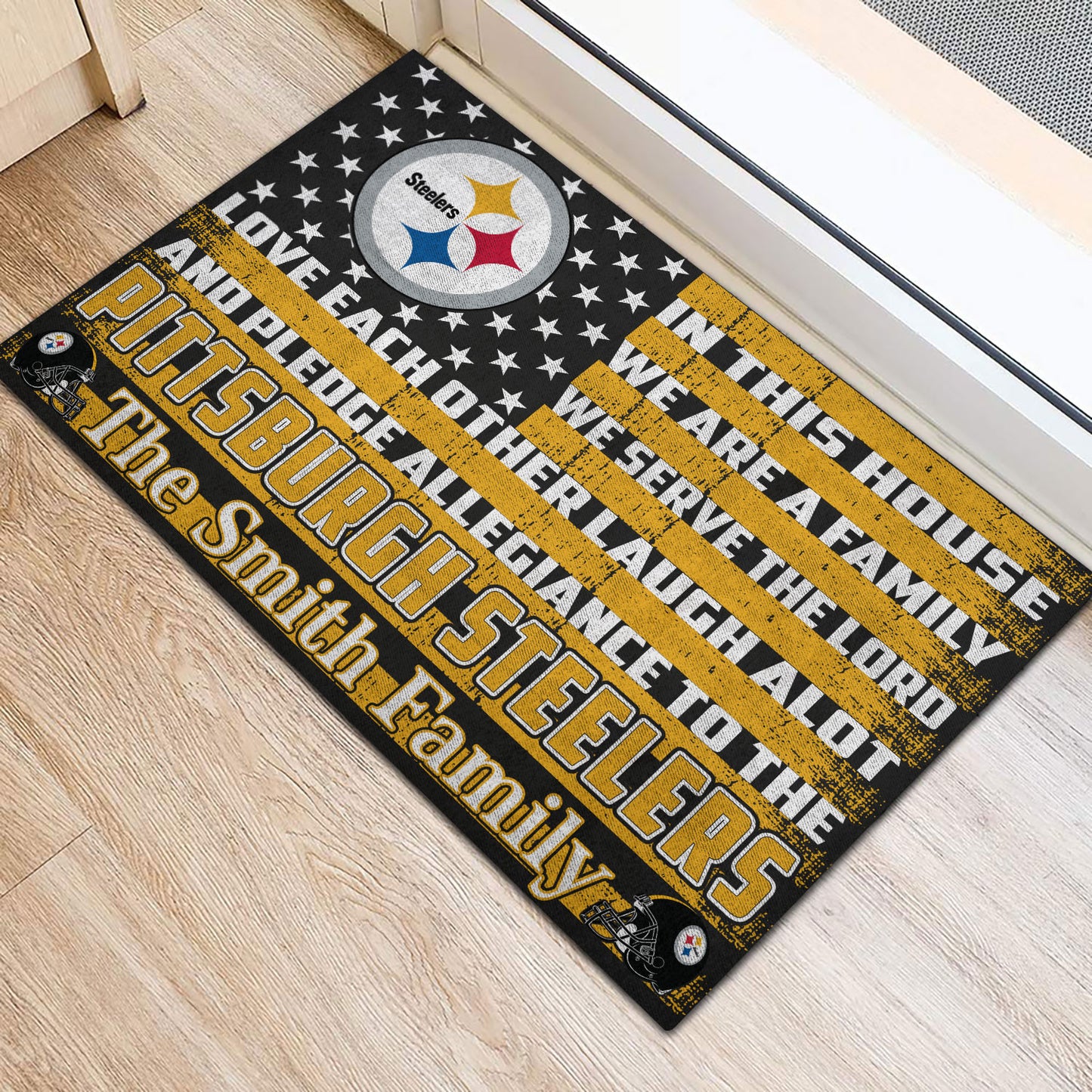 Pittsburgh Steelers Personalized Doormat BG310
