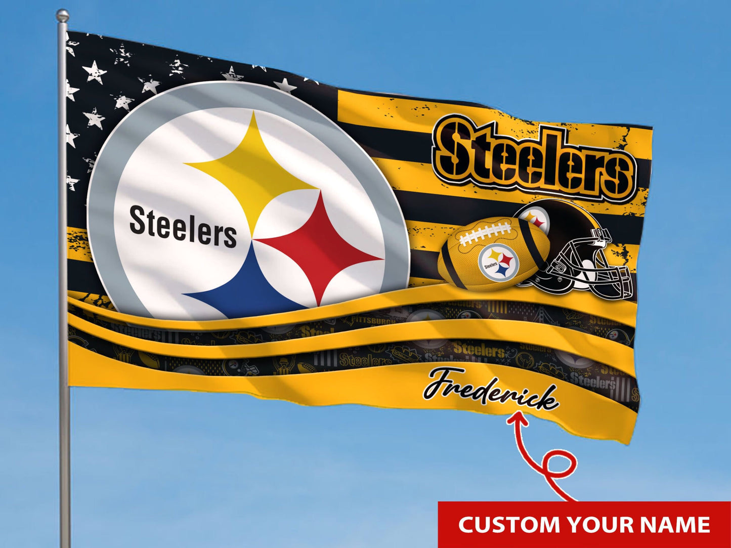 Pittsburgh Steelers Personalized Flag 26