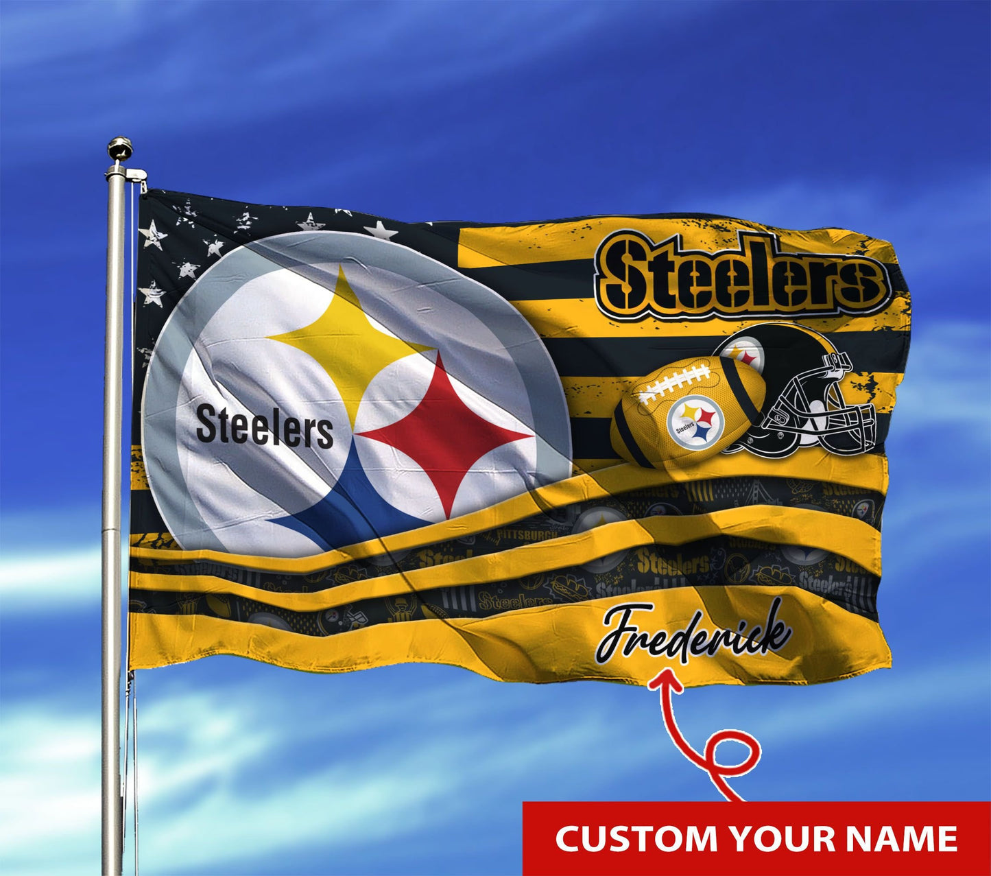Pittsburgh Steelers Personalized Flag 26