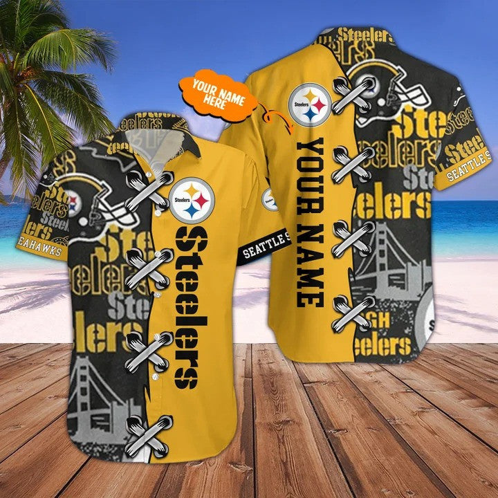 Pittsburgh Steelers Personalized Hawaii Shirt & Shorts BG192