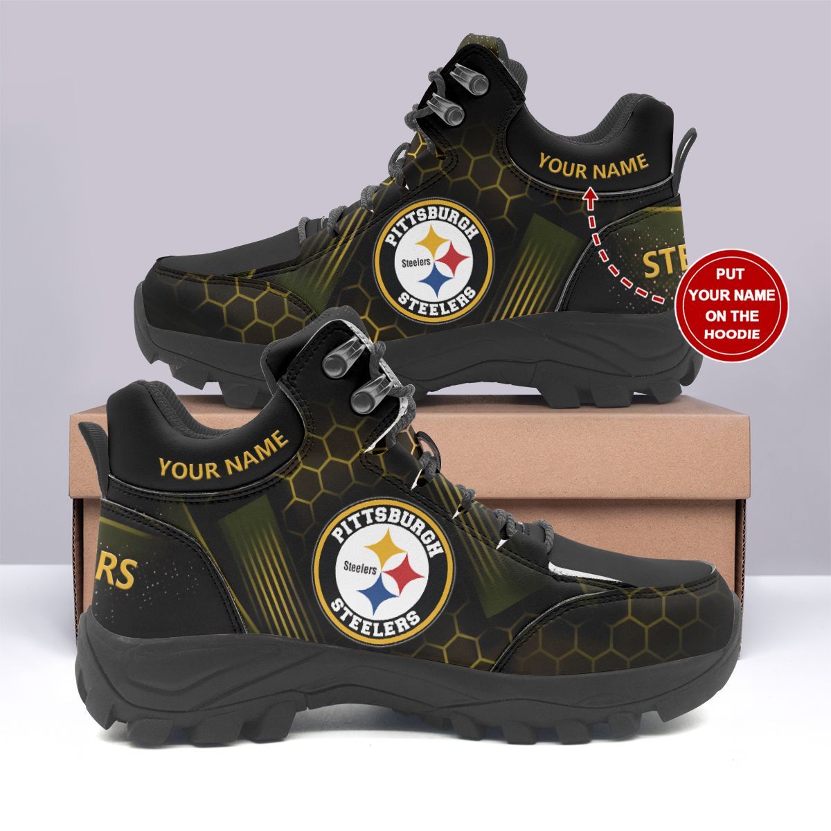 Pittsburgh Steelers Personalized Hiking Shoes 19