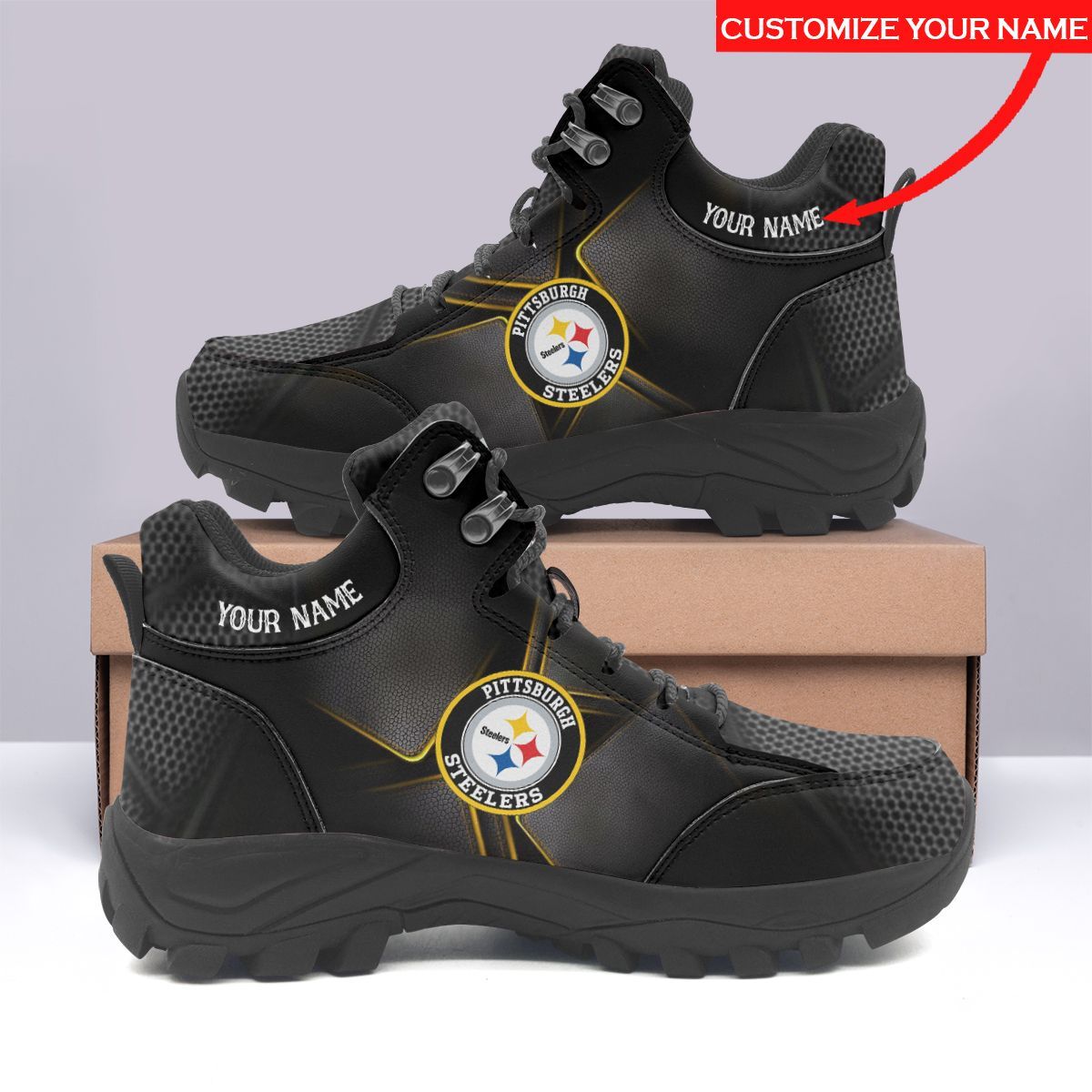 Pittsburgh Steelers Personalized Hiking Shoes 21