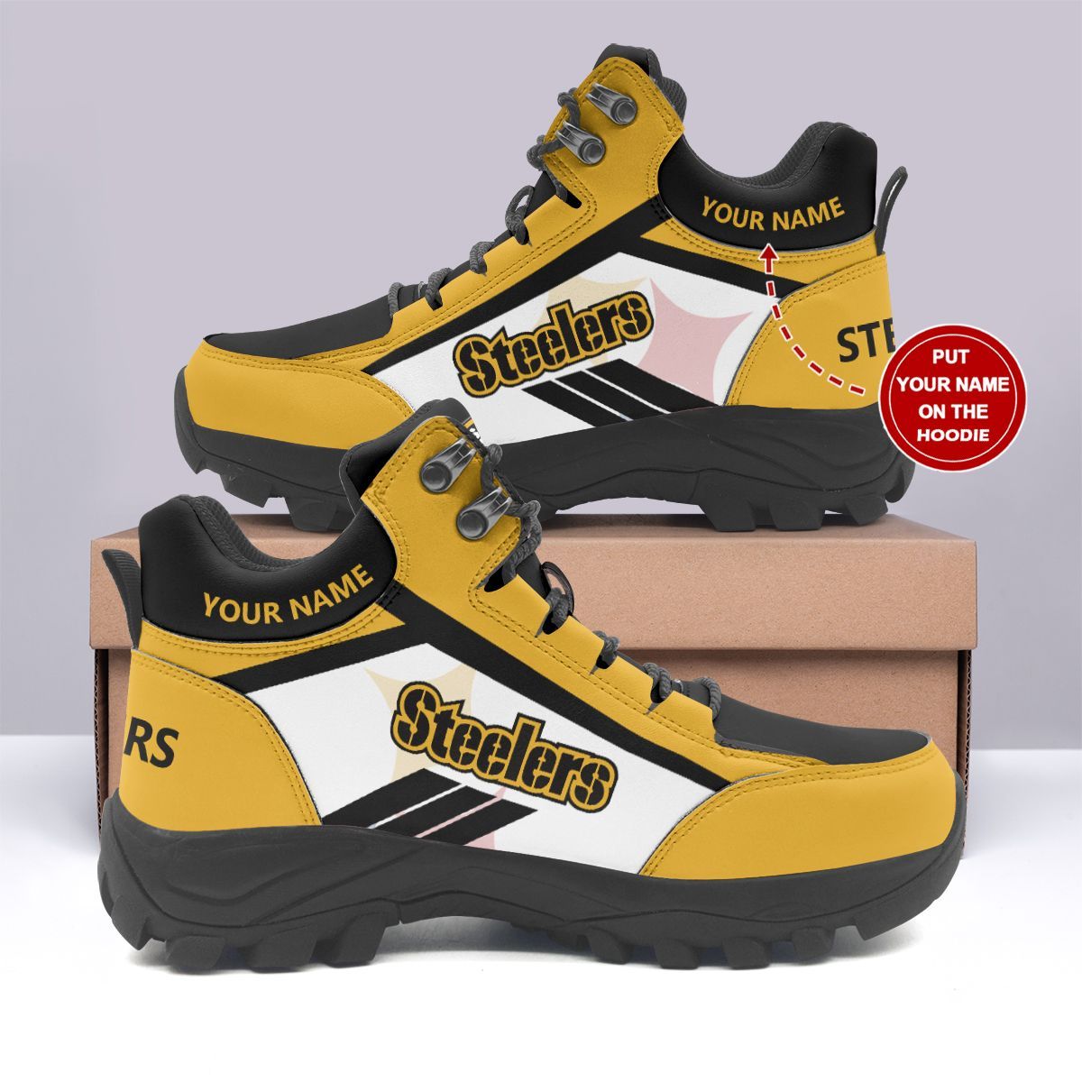 Pittsburgh Steelers Personalized Hiking Shoes 39