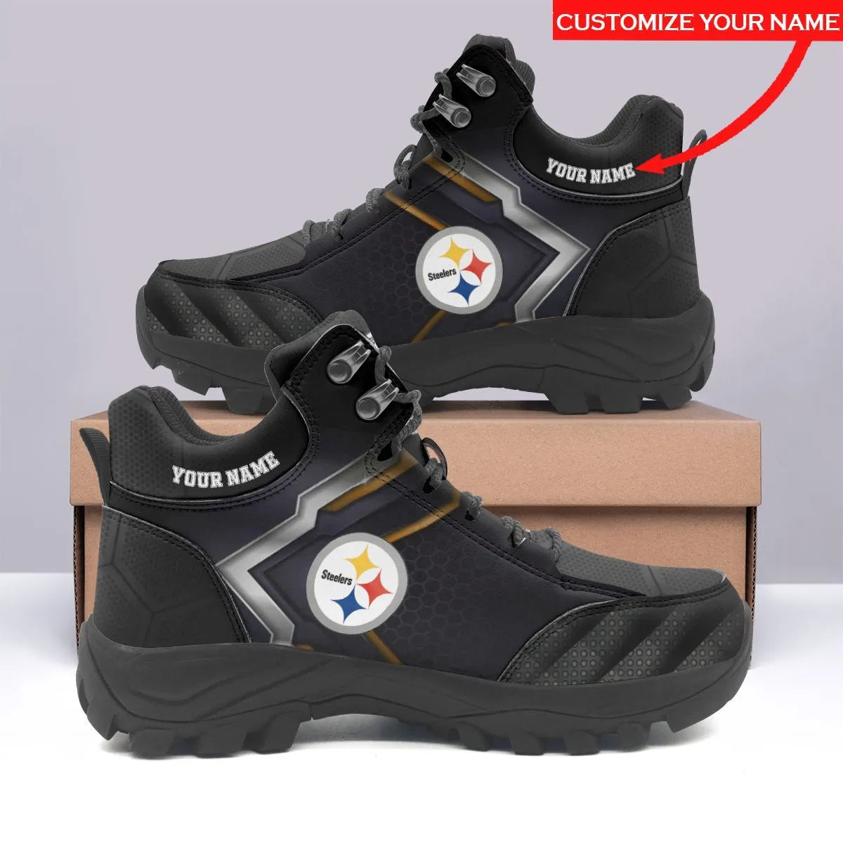Pittsburgh Steelers Personalized Hiking Shoes 50