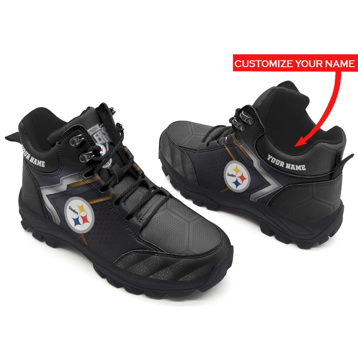 Pittsburgh Steelers Personalized Hiking Shoes 50