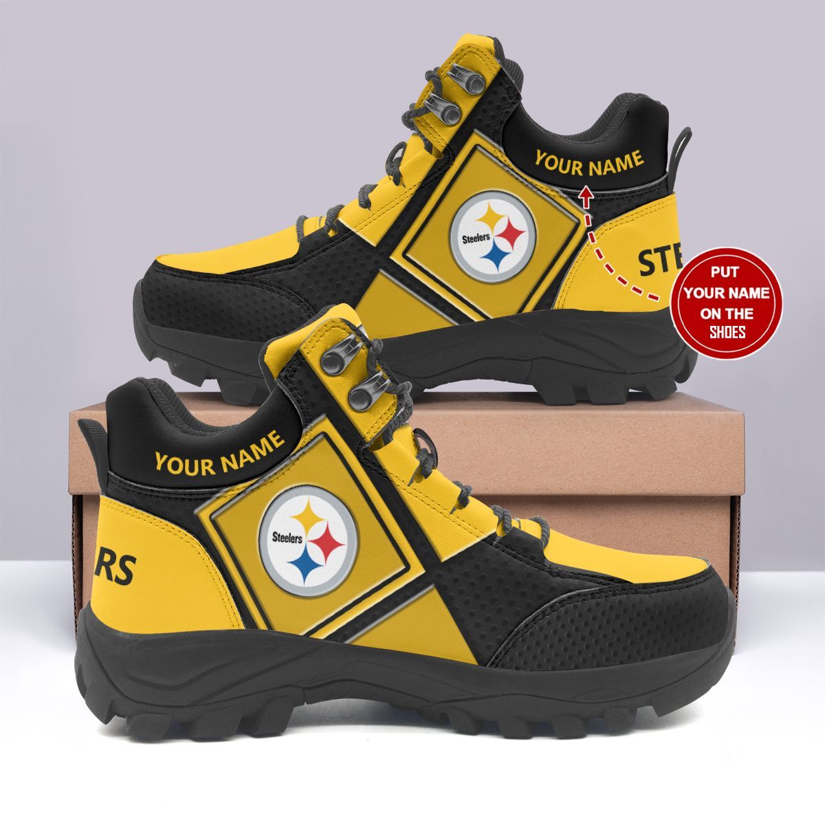Pittsburgh Steelers Personalized Hiking Shoes 55