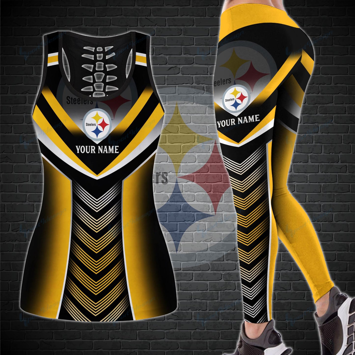 Pittsburgh Steelers Personalized Leggings And Tank Top BG26