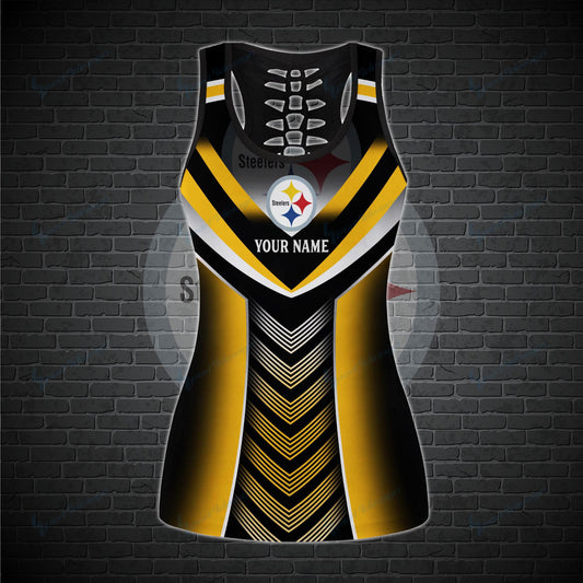 Pittsburgh Steelers Personalized Leggings And Tank Top BG26