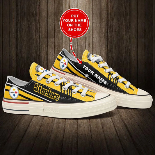 Pittsburgh Steelers Personalized New Low Top Canvas Shoes 04