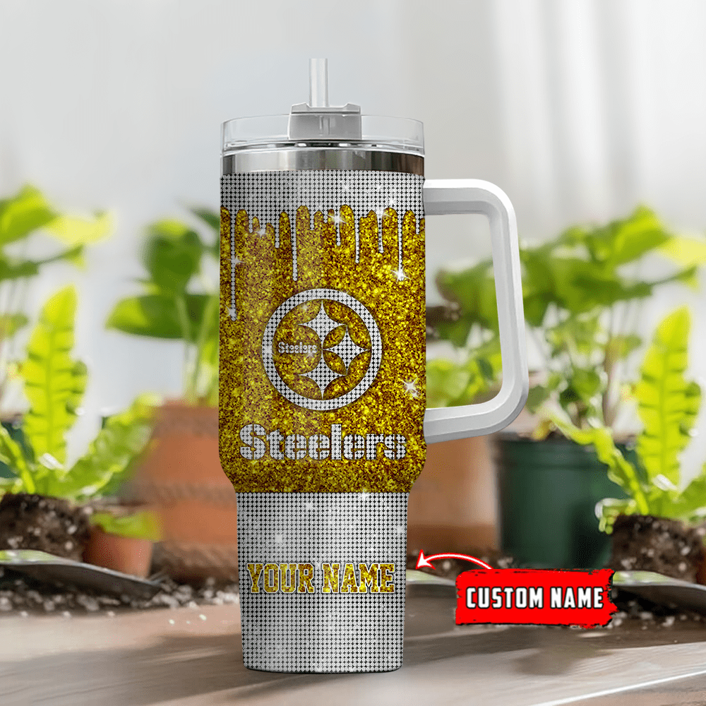 Pittsburgh Steelers Personalized Limited Edition Sport Fan Gift 40oz Tumbler AZC40OZT073