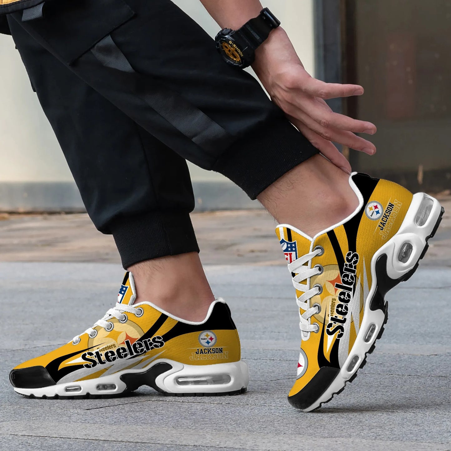 Pittsburgh Steelers Personalized Plus T-N Youth Sneakers BG106