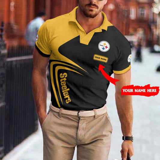 Pittsburgh Steelers Personalized Polo T-shirt 041