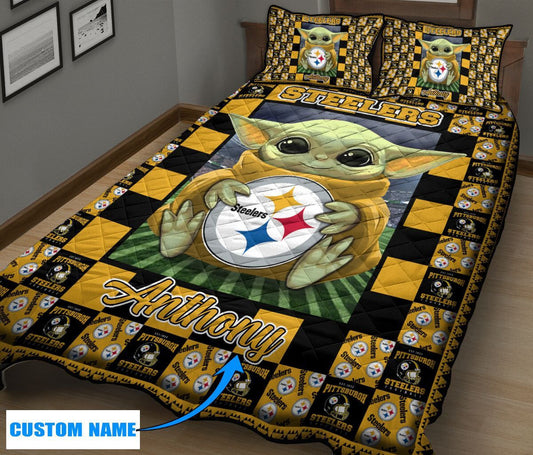Pittsburgh Steelers Personalized Quilt Set BG53
