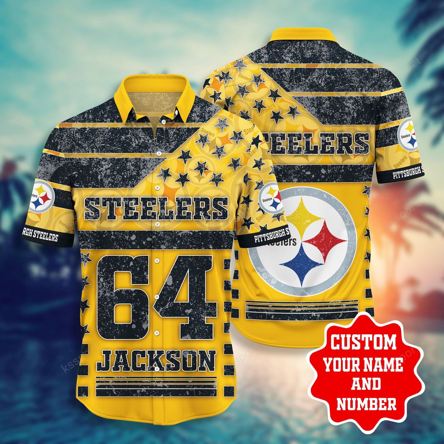Pittsburgh Steelers Personalized Shirt and Shorts BG244