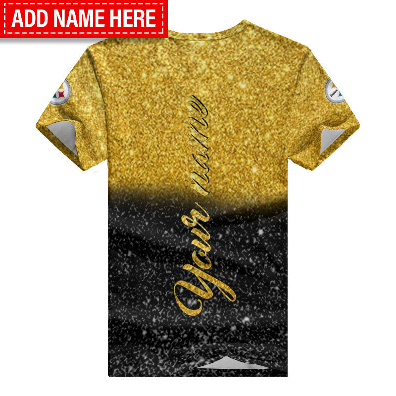 Pittsburgh Steelers Personalized Summer V-neck Women T-shirt BG43