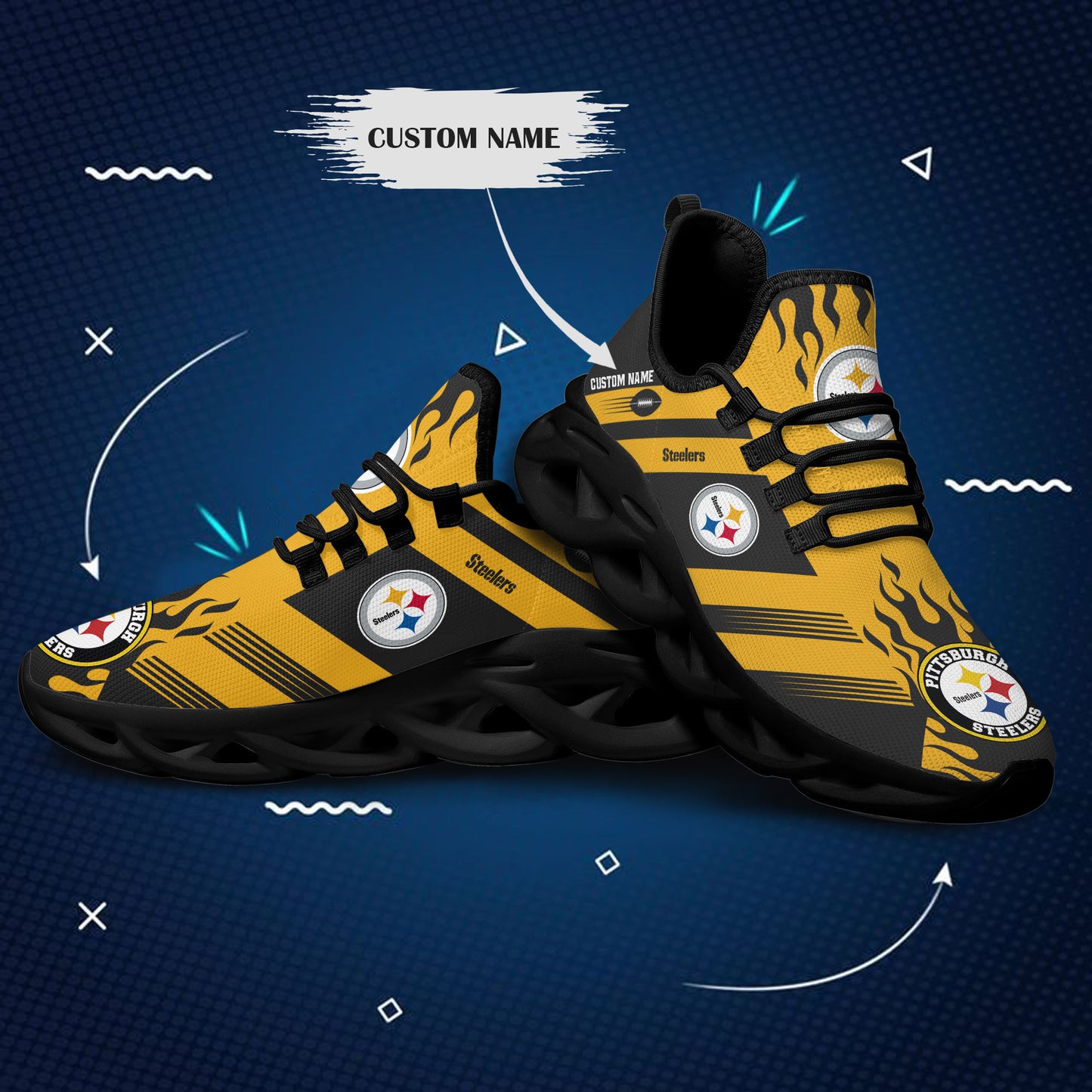 Pittsburgh Steelers Personalized Yezy Running Sneakers BB597