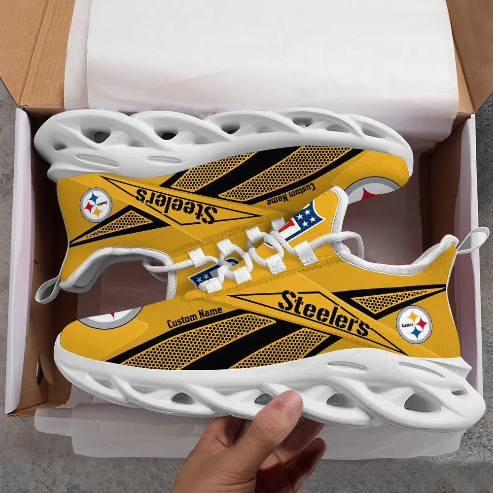 Pittsburgh Steelers Personalized Yezy Running Sneakers SPD539