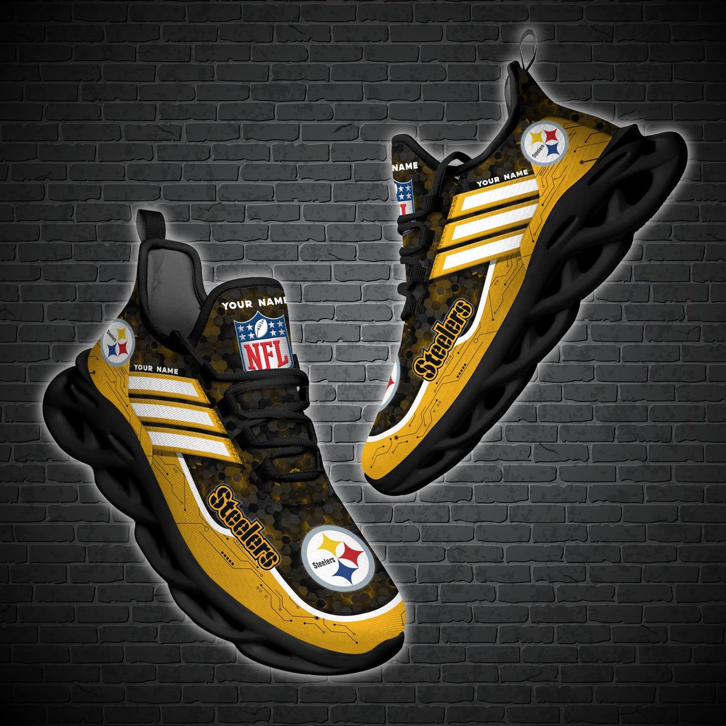 Pittsburgh Steelers Personalized Yezy Running Sneakers SPD665