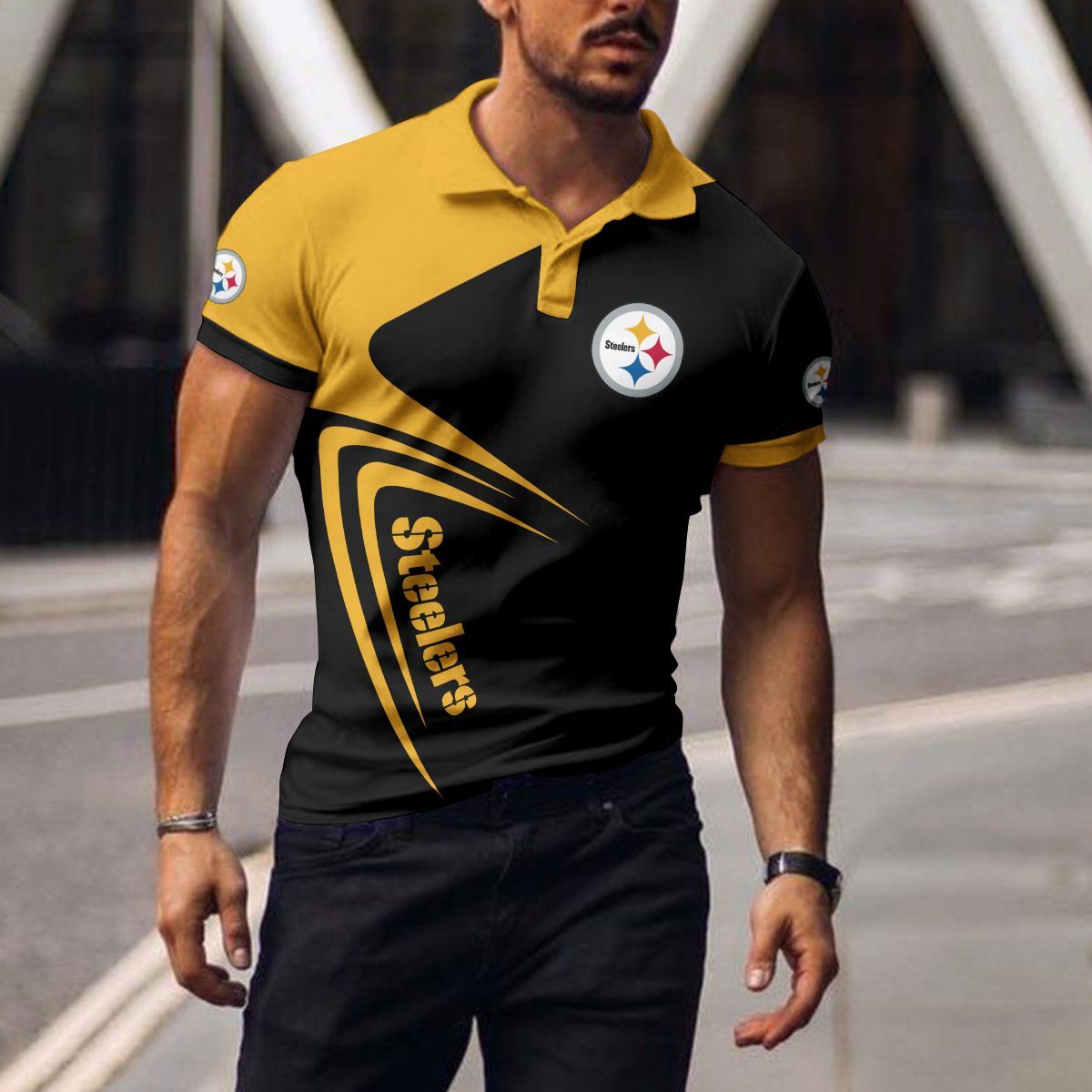 Pittsburgh Steelers Polo T-shirt 042