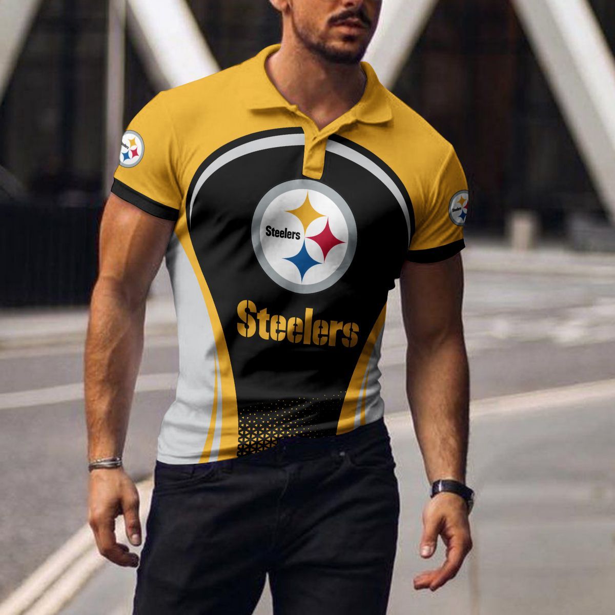 Pittsburgh Steelers Polo T-shirt 053