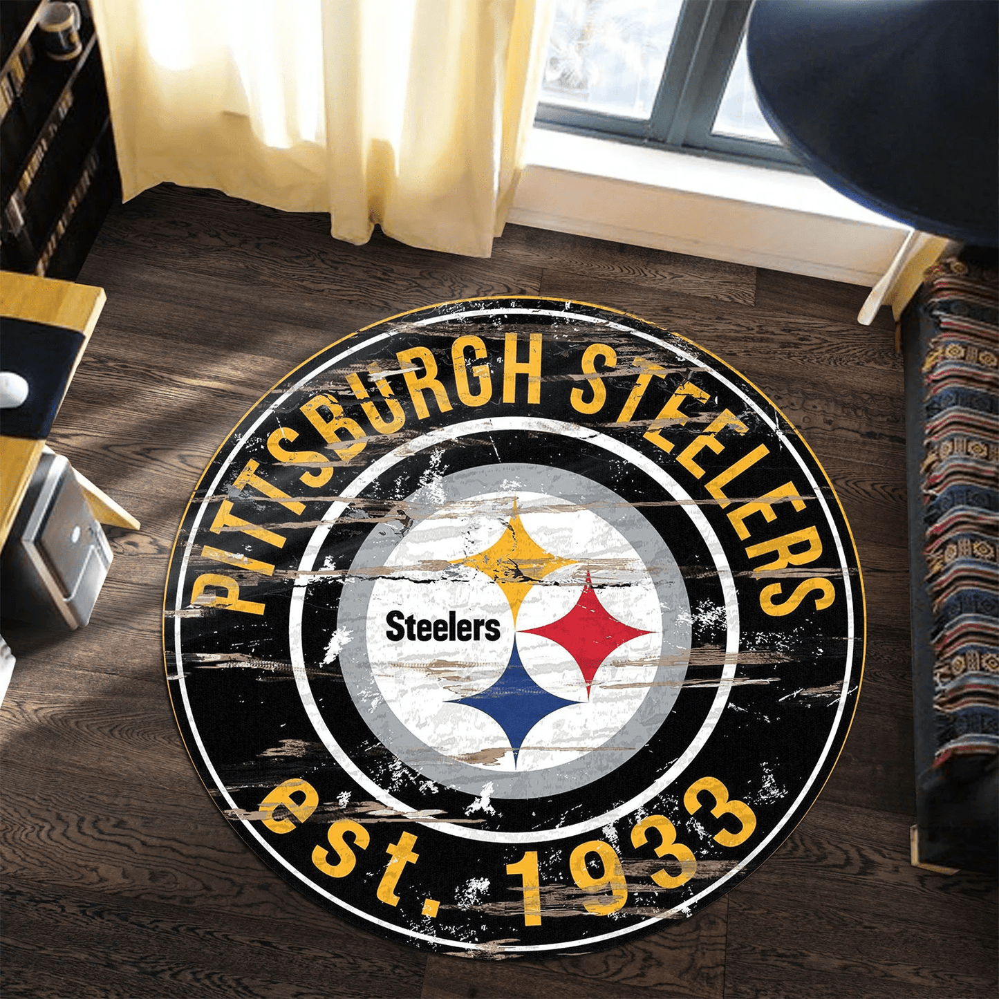 Pittsburgh Steelers Round Rug 185