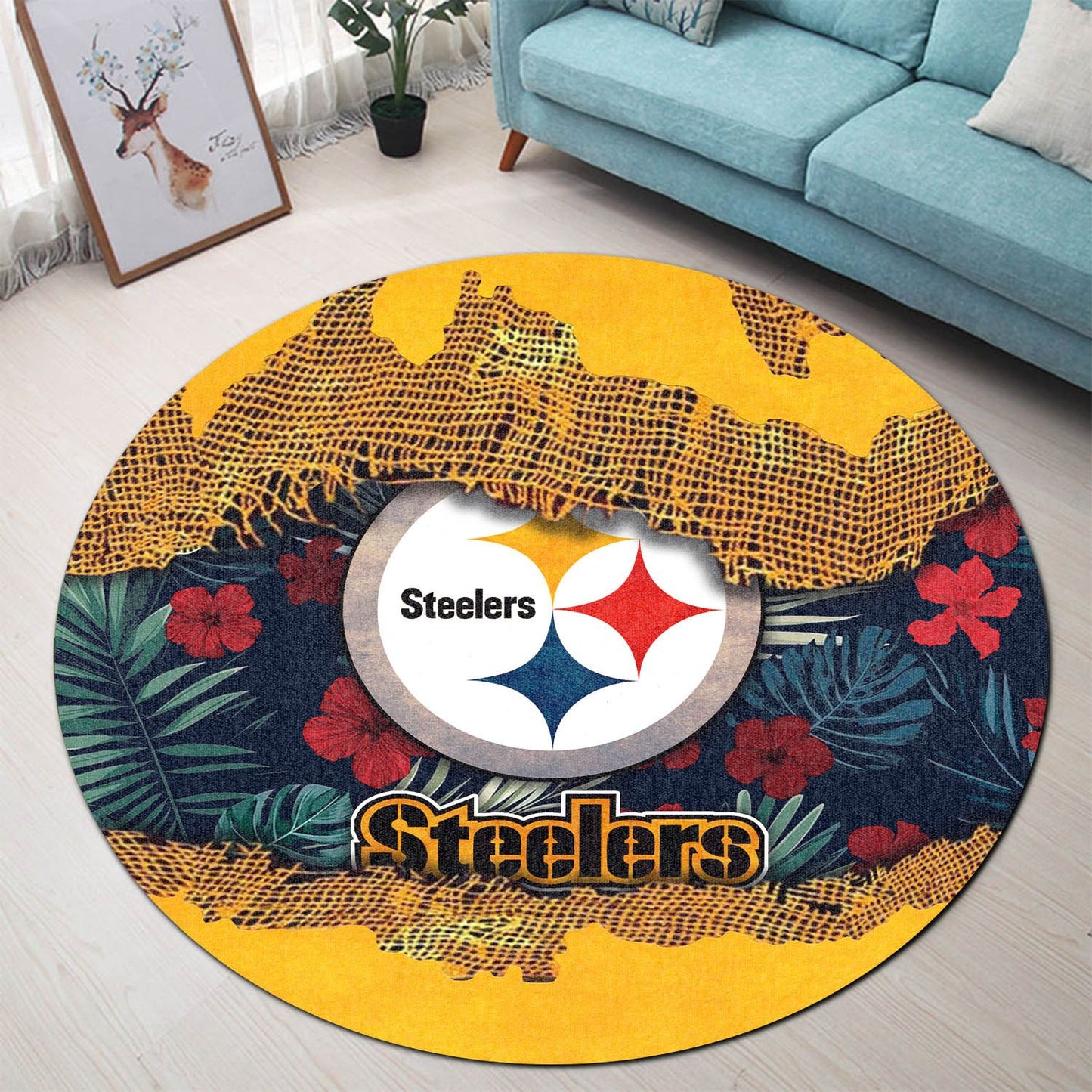 Pittsburgh Steelers Round Rug 205