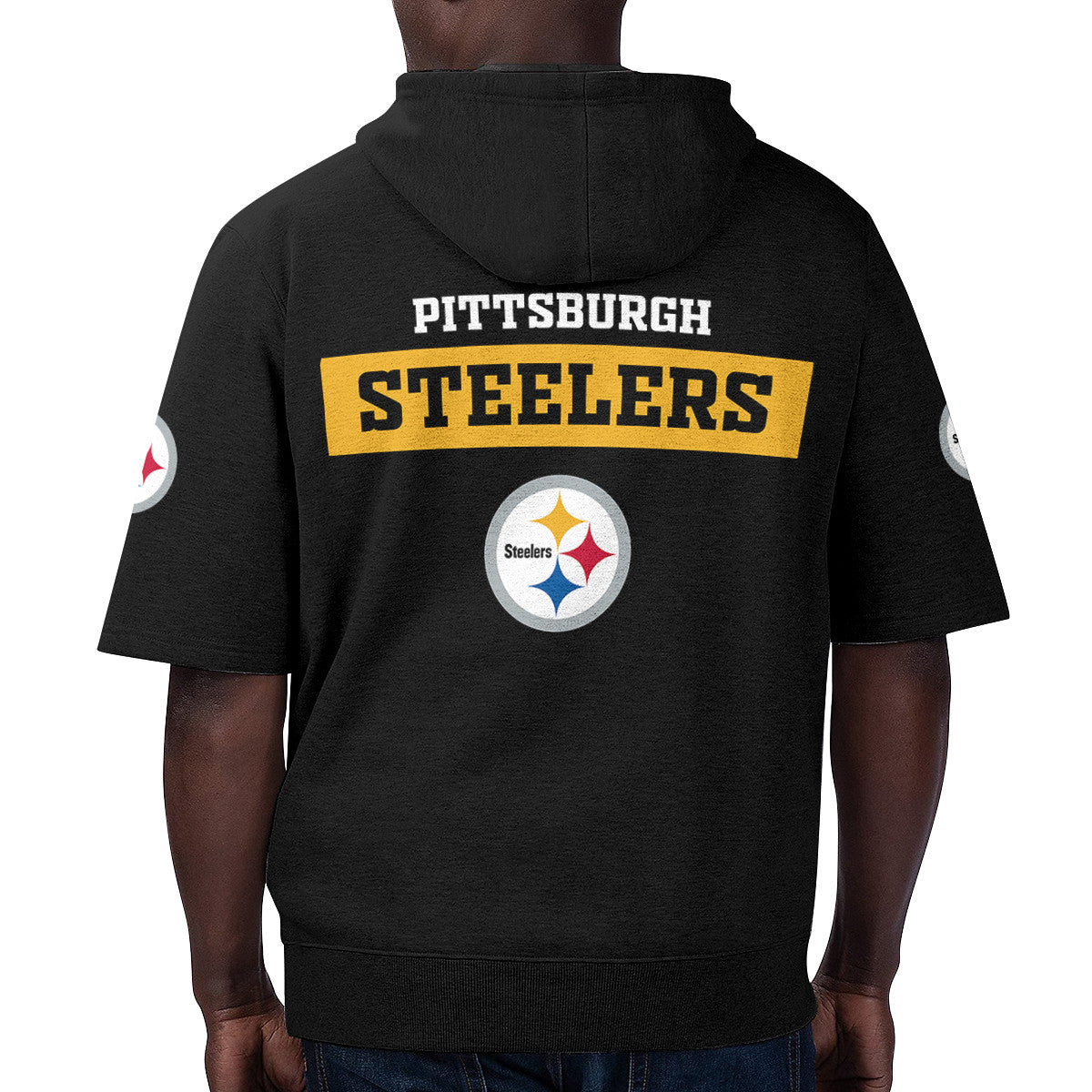 Pittsburgh Steelers Short Sleeve Hoodie BG12